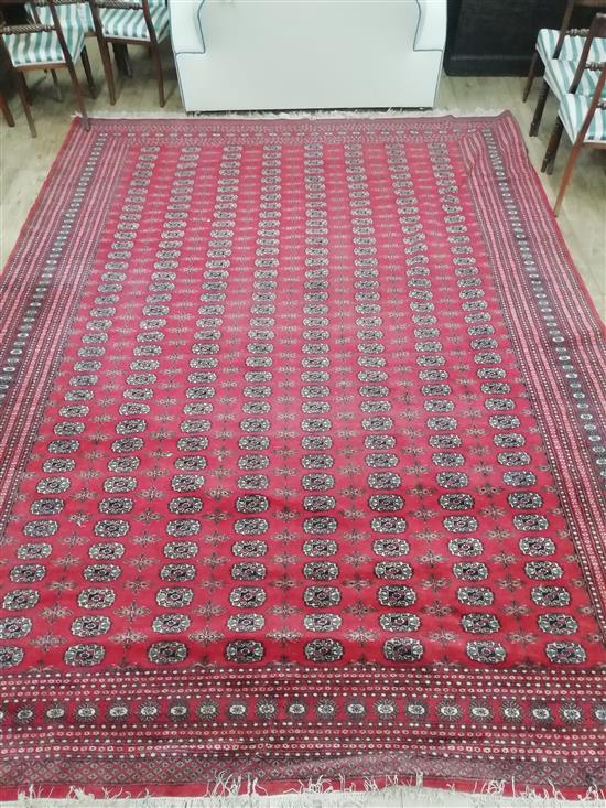 A Bokhara style carpet 380 x 284cm